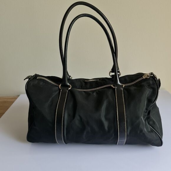 Authentic Prada Tessuto Nylon Satchel Bag Black - Picture 2 of 16